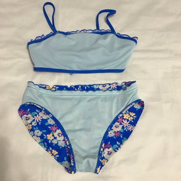 Cat & Jack Girls Two-piece Biquini Swimwear Size XL14 - Picture 3 of 10